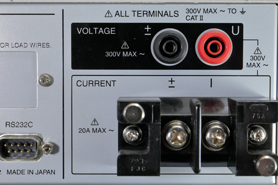 菊水電子工業 パワーメータ KPM1000　背面端子