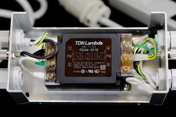 TDKラムダ電源ライン用ノイズフィルタRSAN-2016用ボックス